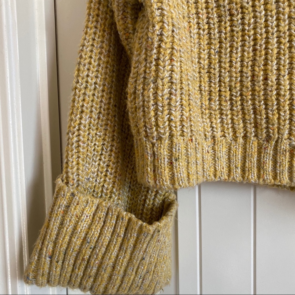 Topshop chunky yellow sweater size 4 - 6 small - Picture 4 of 6